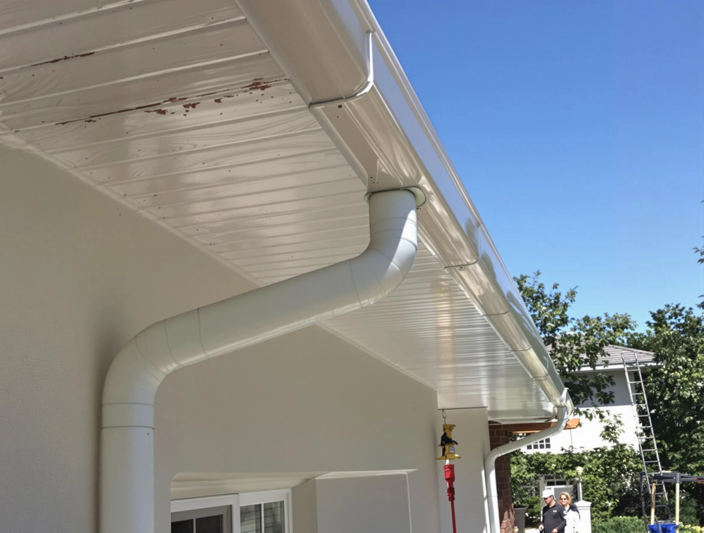 On-site seamless gutter fabrication by Tallmadge Roofing Company in Tallmadge, OH